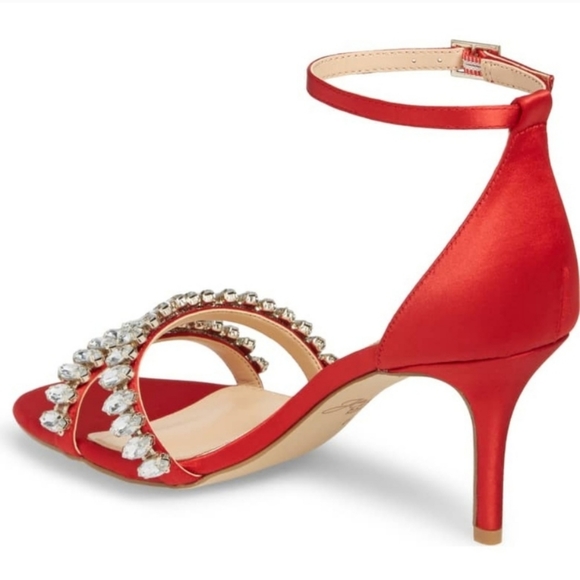 Jewel by Badgley Mischka Melania Crystal Embellished Ankle Strap Sandal - Picture 4 of 7